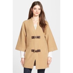 Michael Kors NWT Dolman Tan Wool Buckle Coat